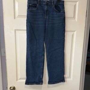 Arizona Dark Blue Boys 18 Husky Straight-Leg Jeans 98% Cotton Stretch Like New